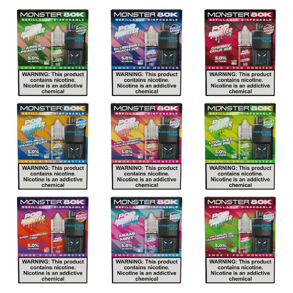 SMOK Monster 80K Pod System + POD Monster Salts 30mL Collab Set thumbnail