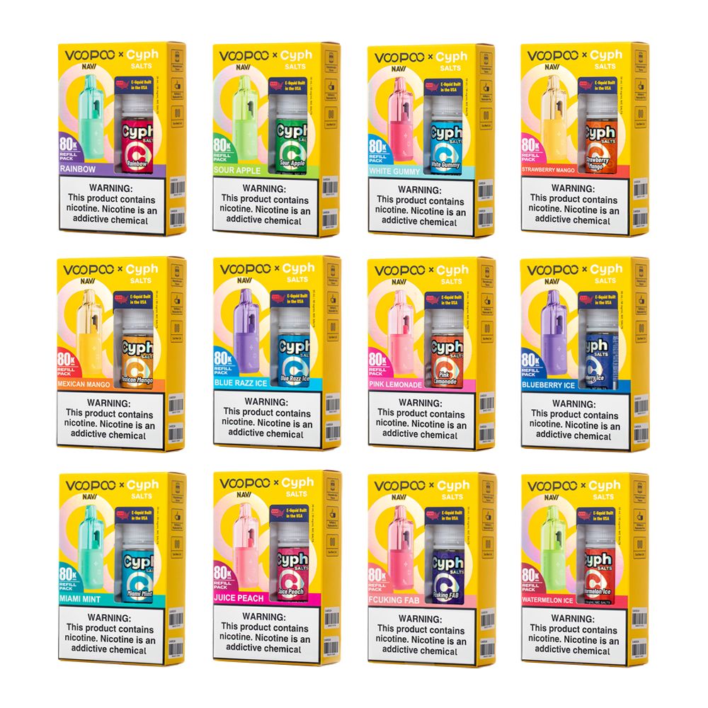 Voopoo Navi 80K Replacement Pod + Cyph Salts 30mL Collab Set group photo