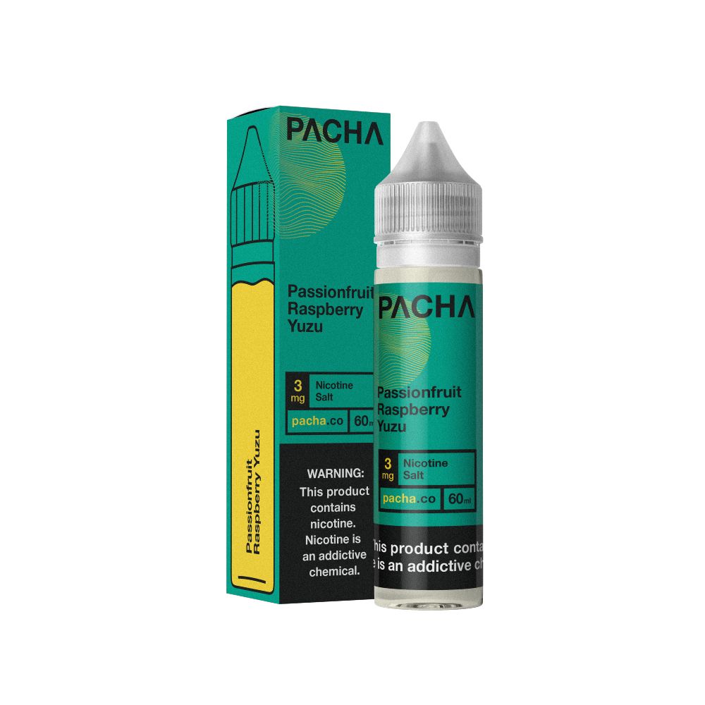 Passion Fruit Raspberry Yuzu by TFN Pachamama Series (60mL) with packaging