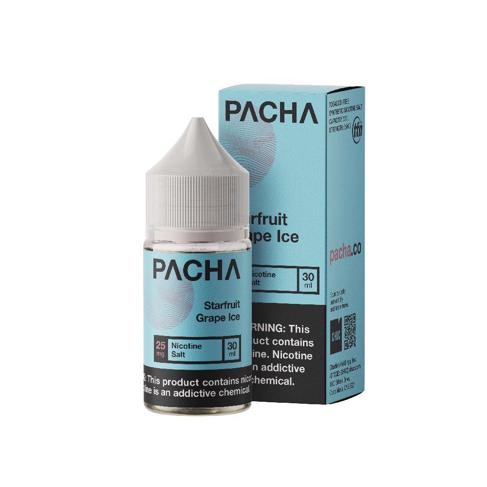 Starfruit Grape Ice by TFN Pachamama Salt Series (30mL) with packaging
