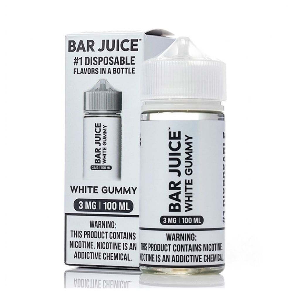White Gummy Bar Juice BJ30000 100mL with packaging