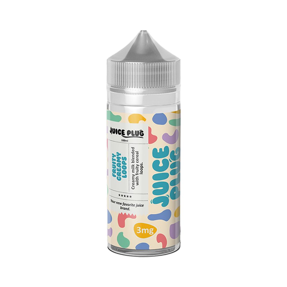 Fruity Creamy Loops Juice Plug 100mL bottle 3mg