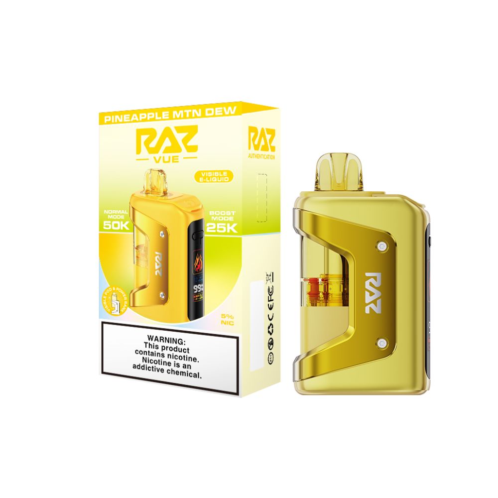 Raz Vue Disposable+ Power Dock pineapple mint dew with packaging