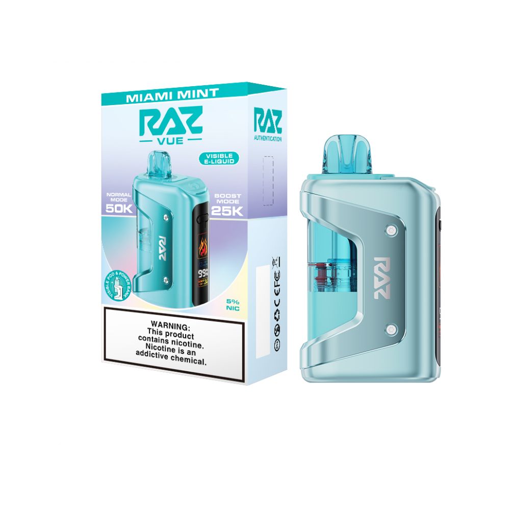 Raz Vue Disposable+ Power Dock miami mint with packaging