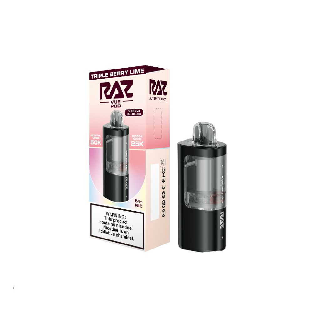 Raz Vue Disposable Pod Triple Berry Lime with packaging