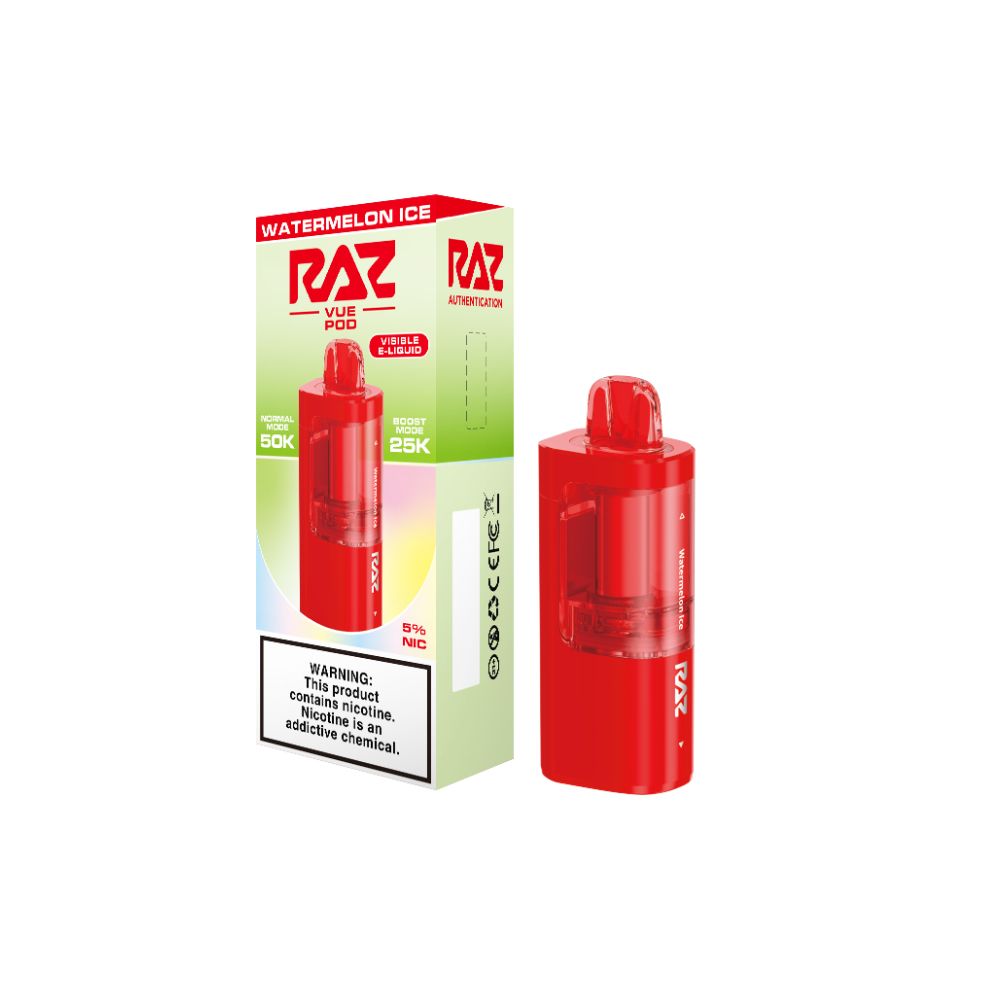 Raz Vue Disposable Pod watermelon ice with packaging