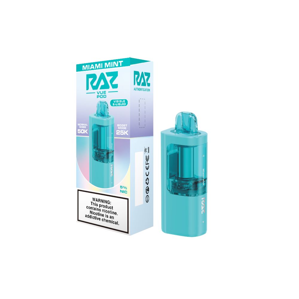 Raz Vue Disposable Pod Miami Mint with packaging