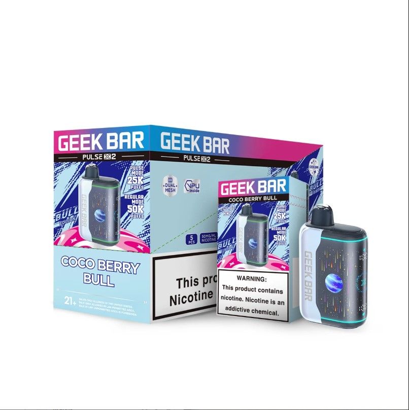 Geek Bar Pulse X2 Disposable coco berry bull with packaging