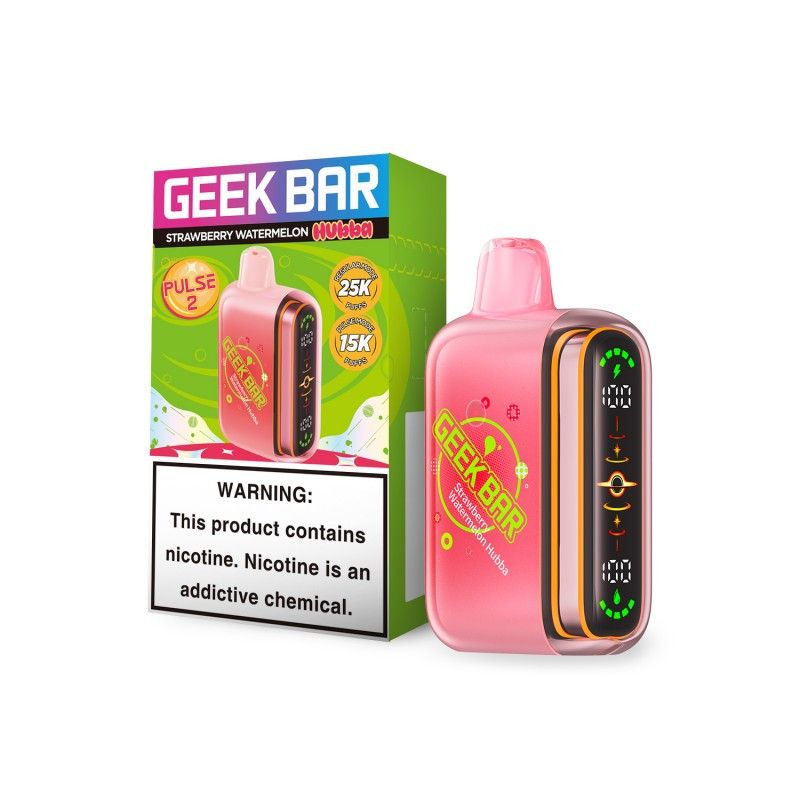 Geek Bar Pulse 2 Disposable Hubba Edt. strawberry watermelon hubba with packaging