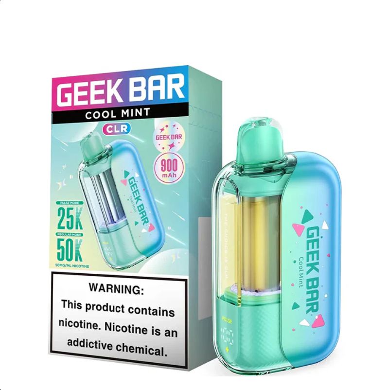 Geek Bar Clr Disposable cool mint with packaging