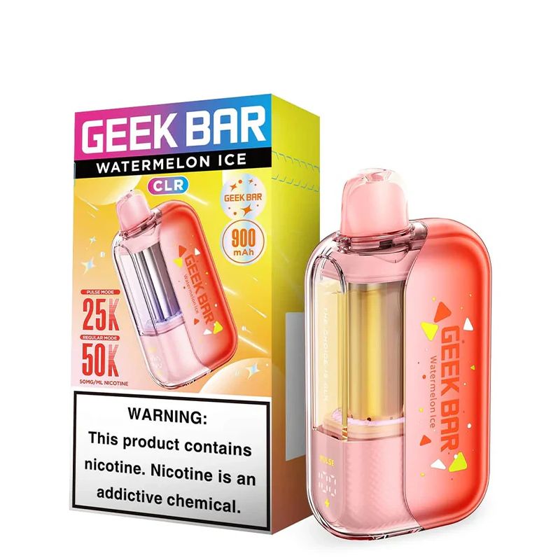 Geek Bar Clr Disposable watermelon ice with packaging