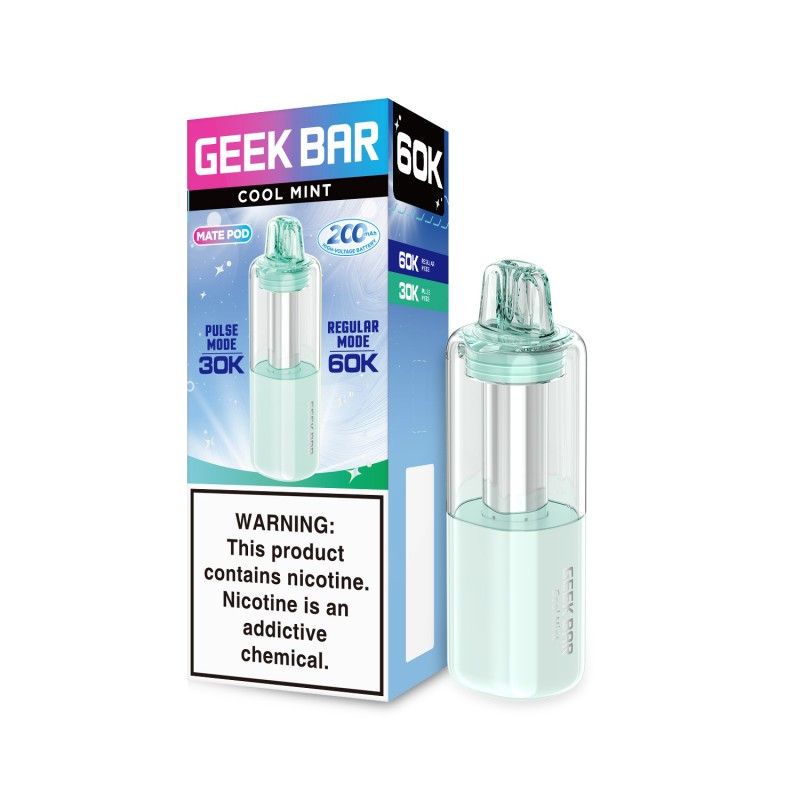 Geek Bar Mate Disposable Pod cool mint with packaging