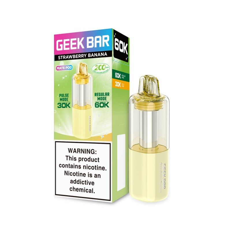 Geek Bar Mate Disposable Pod strawberry banana with packaging