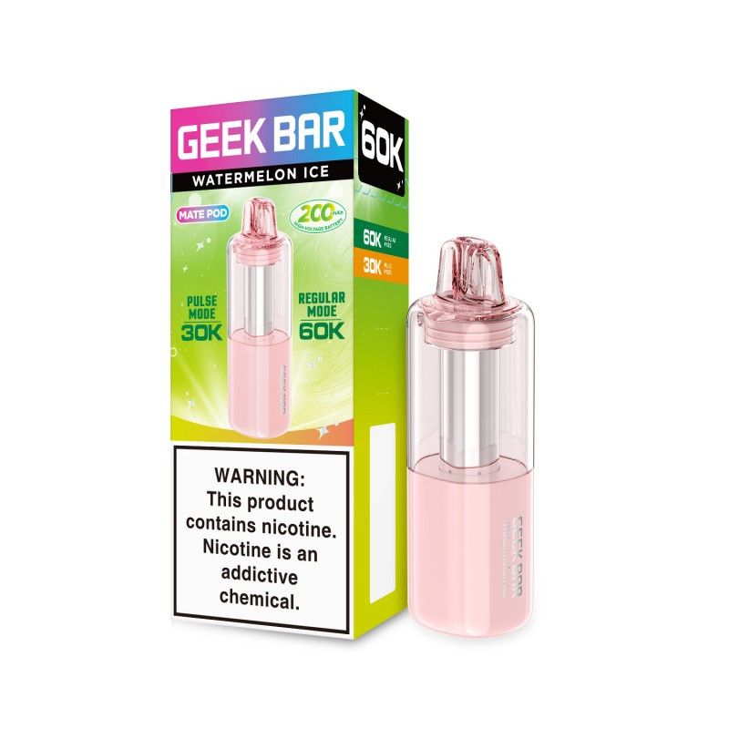 Geek Bar Mate Disposable Pod watermelon ice with packaging