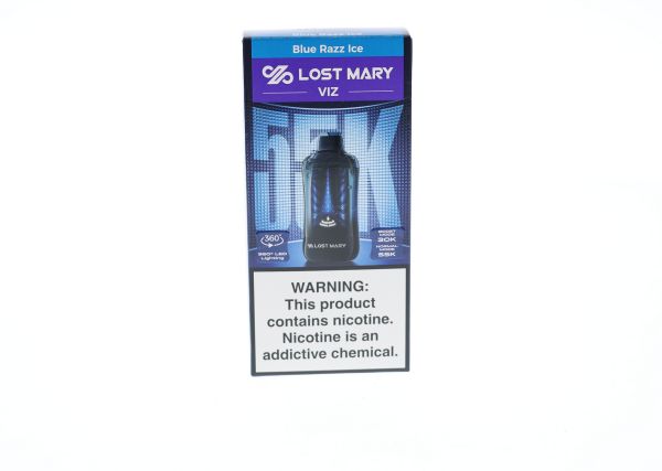 Lost Mary VIZ 55000 Disposable blue razz ice packaging