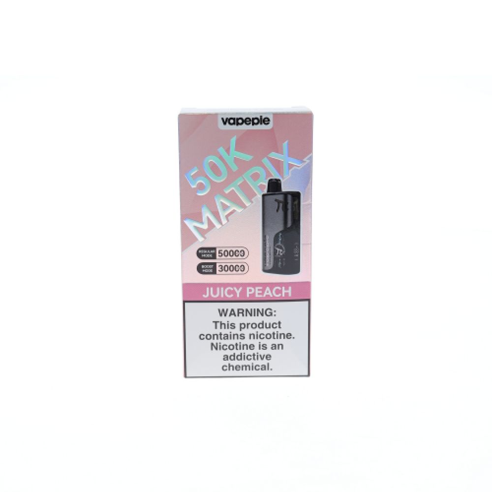Vapepie Matrix Disposable juicy peach packaging