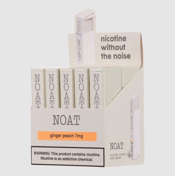NOAT Nicotine Pouches (DSPLY 10pc)(20ct Pack) ginger peach packaging