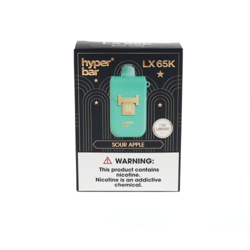 Hyper Bar LX65K Disposable sour apple packaging