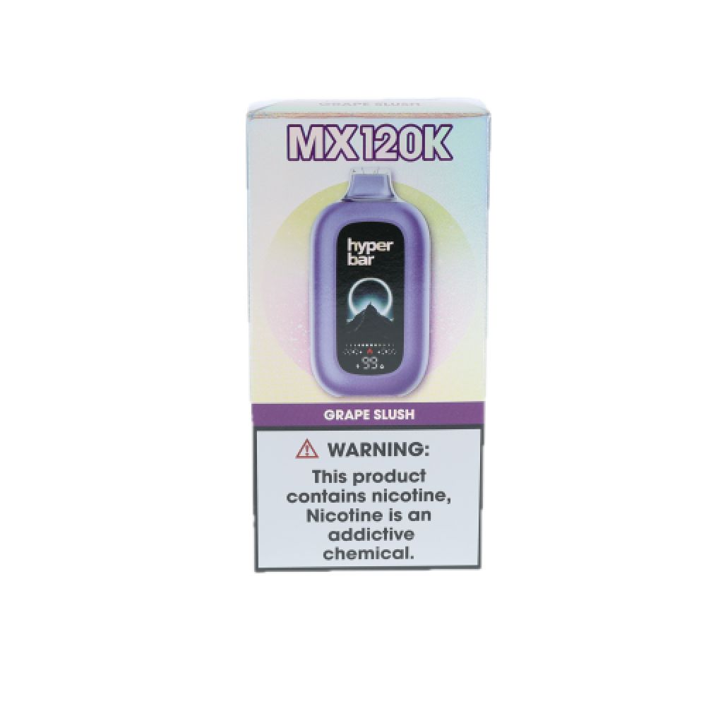 Hyper Bar MX120K Disposable grape slush packaging