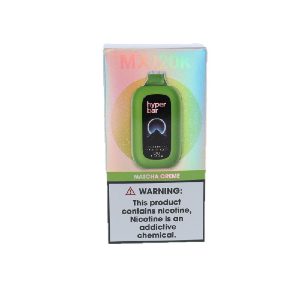 Hyper Bar MX120K Disposable matcha creme packaging