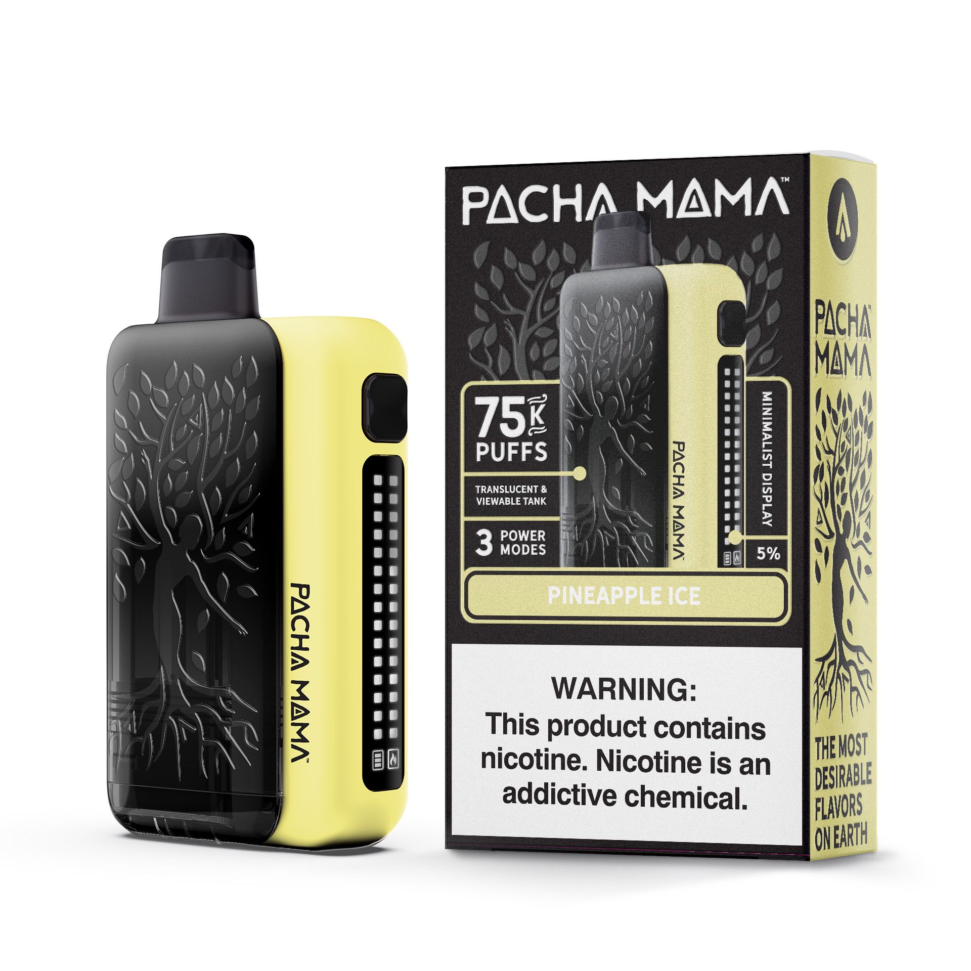 Pachamama 75k Disposable pineapple ice with packaging