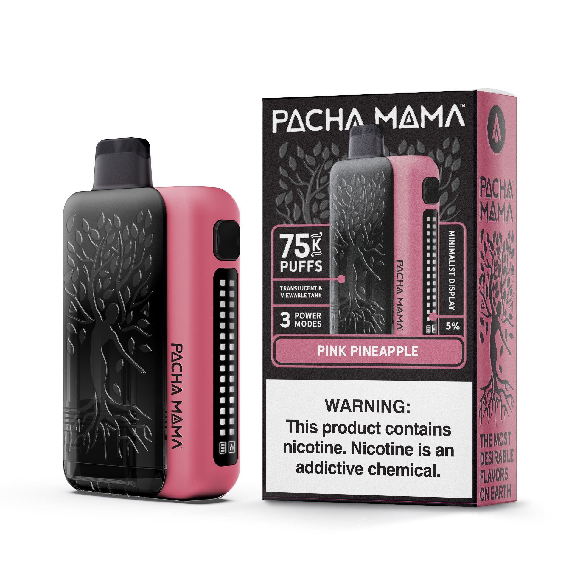 Pachamama 75k Disposable pink pineapple with packaging