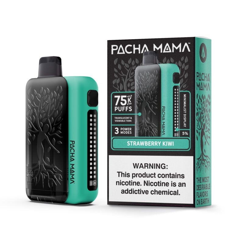 Pachamama 75k Disposable strawberry kiwi with packaging