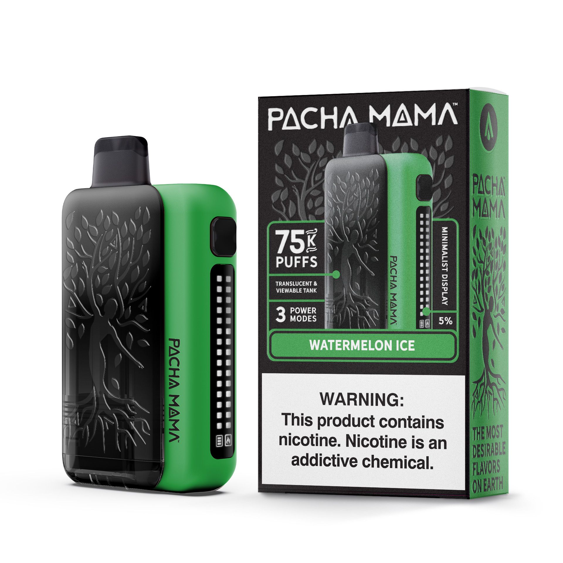 Pachamama 75k Disposable watermelon ice with packaging