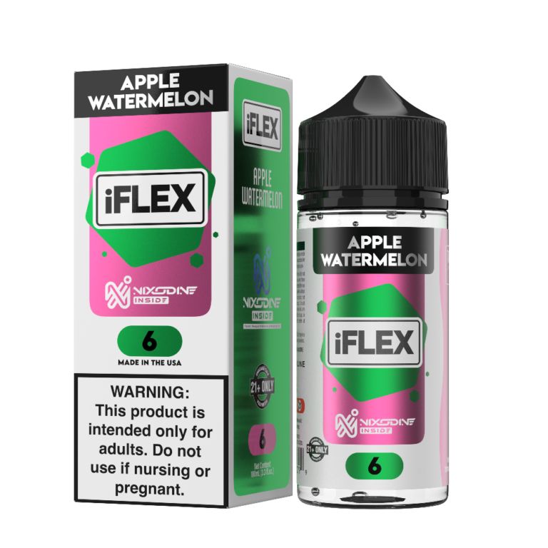 Apple Watermelon Juice Head iFlex Nixodine 100mL 6mg with packaging