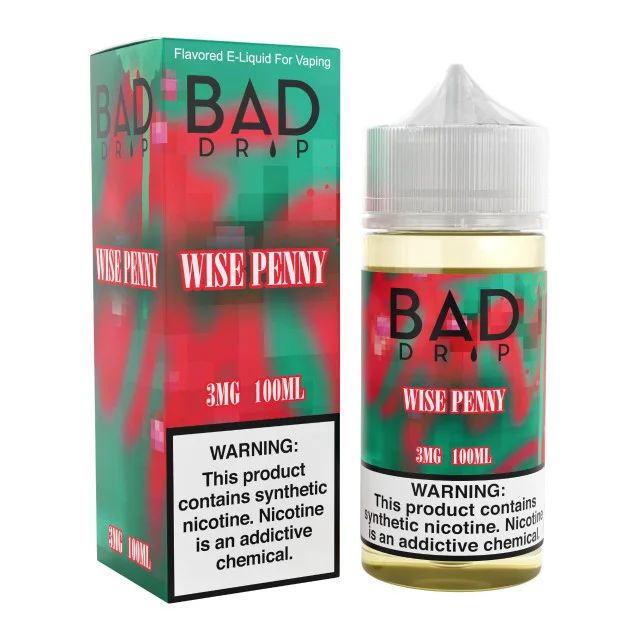 Wise Penny Bad Drip Labs 100mL with packaging