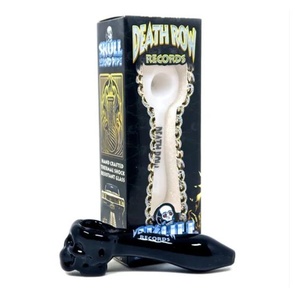 Death Row Records (Hand Pipe) DRHP0006-0027 4" Color Skull black with packaging