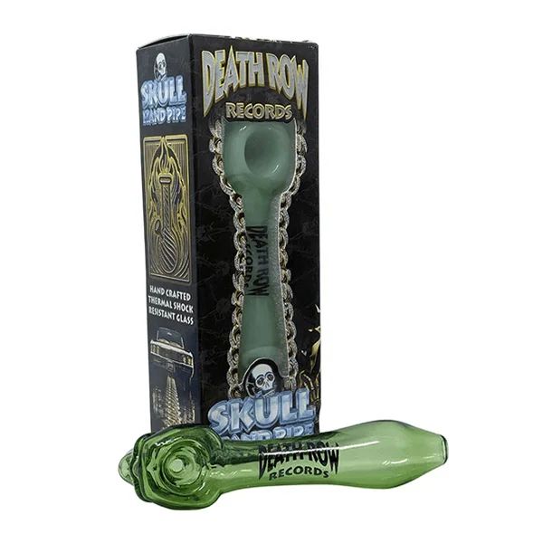 Death Row Records (Hand Pipe) DRHP0006-0027 4" Color Skull green with packaging