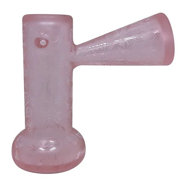 Dogg Lbs (Hand Pipe) DLHP0026-0029 4.5" Frosted Hazely Bubbler pink
