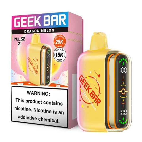 Geek Bar Pulse 2 Disposable dragon melon with packaging