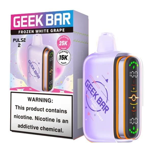 Geek Bar Pulse 2 Disposable frozen white grape with packaging