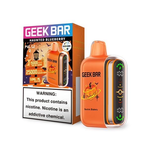 Geek Bar Pulse 2 Disposable haunted blueberry with packaging