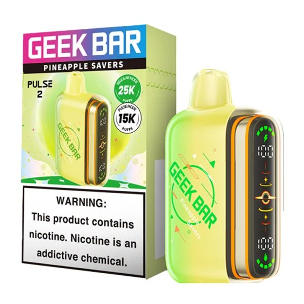 Geek Bar Pulse 2 Disposable pineapple savers with packaging
