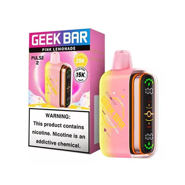 Geek Bar Pulse 2 Disposable pink lemonade with packaging