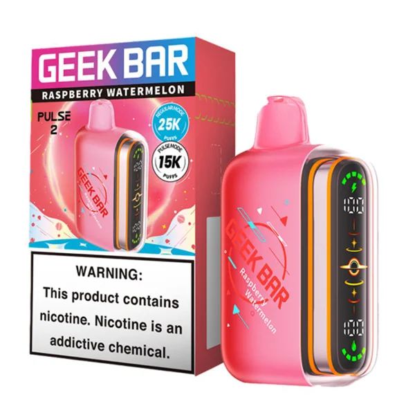 Geek Bar Pulse 2 Disposable raspberry watermelon with packaging