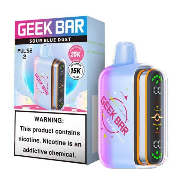 Geek Bar Pulse 2 Disposable sour blue dust with packaging