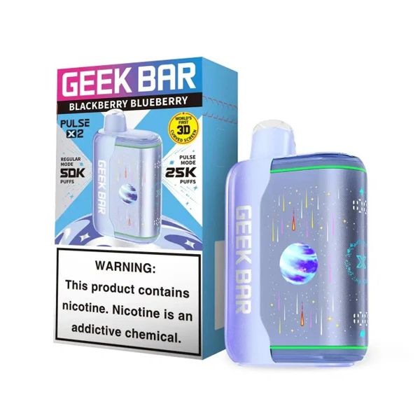 Geek Bar Pulse X2 Disposable blackberry blueberry with packaging