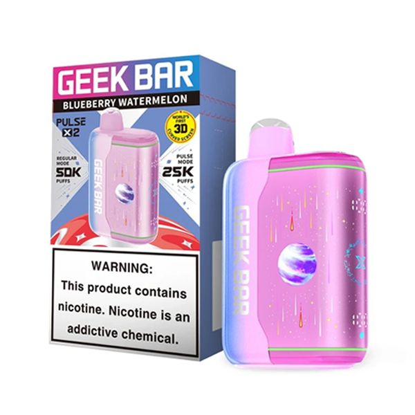 Geek Bar Pulse X2 Disposable blueberry watermelon with packaging