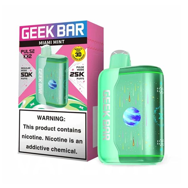 Geek Bar Pulse X2 Disposable miami mint with packaging