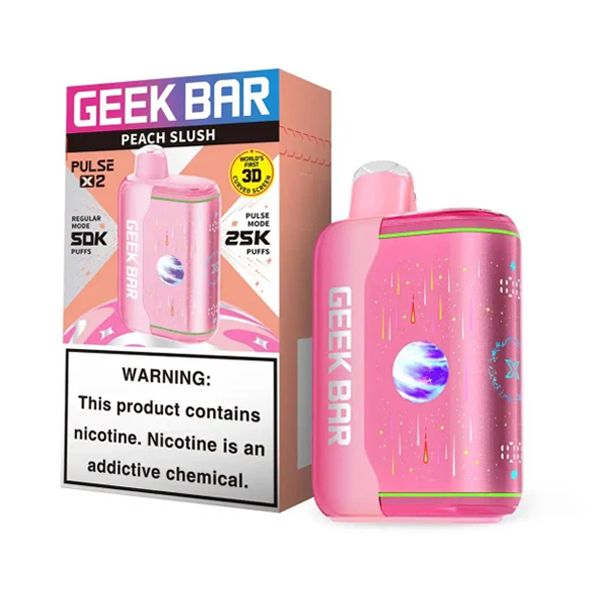 Geek Bar Pulse X2 Disposable peach slush with packaging