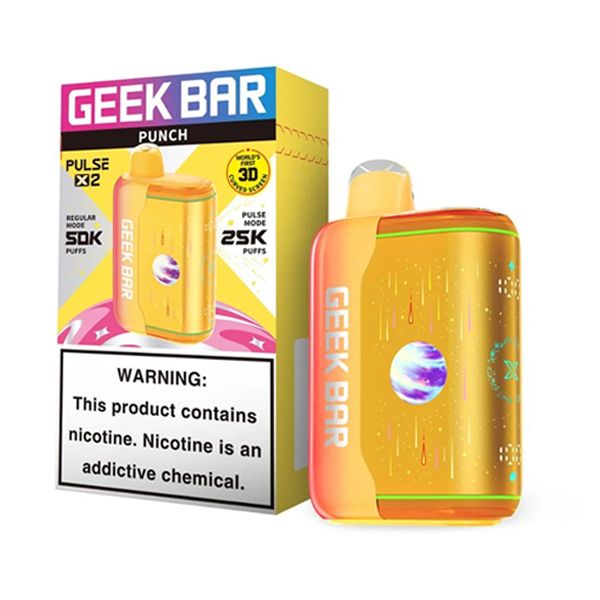 Geek Bar Pulse X2 Disposable punch with packaging