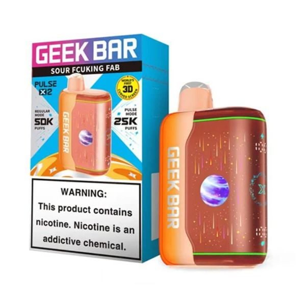 Geek Bar Pulse X2 Disposable sour fcuking fab with packaging