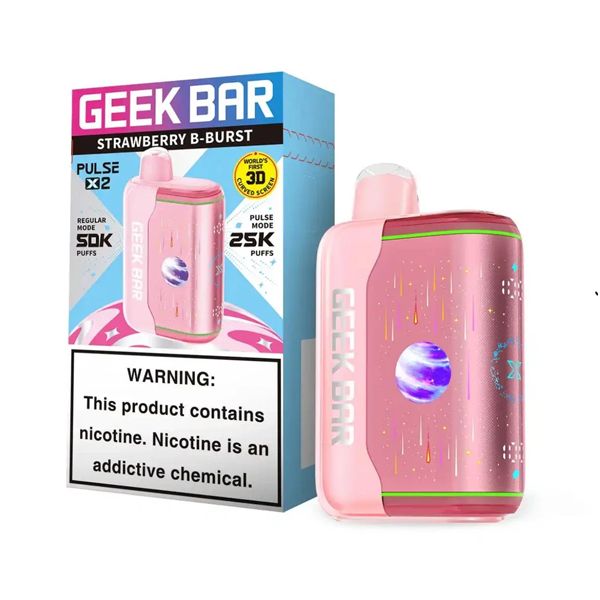Geek Bar Pulse X2 Disposable strawberry b-burst with packaging