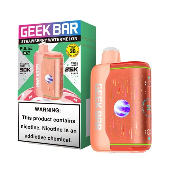 Geek Bar Pulse X2 Disposable strawberry watermelon with packaging