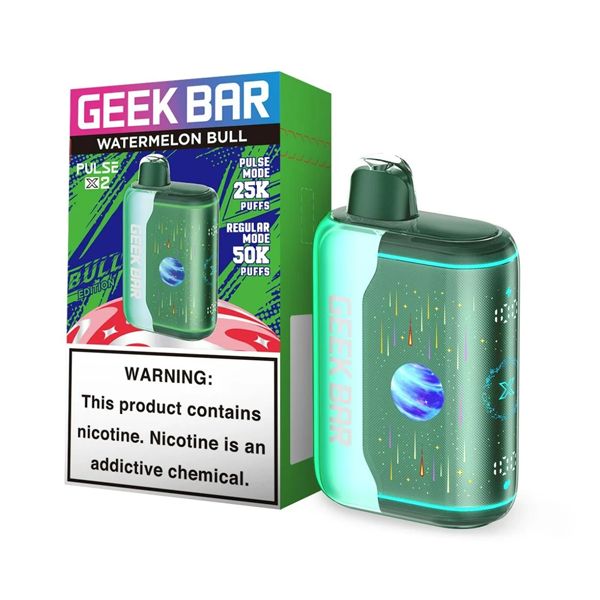 Geek Bar Pulse X2 Disposable watermelon bull with packaging