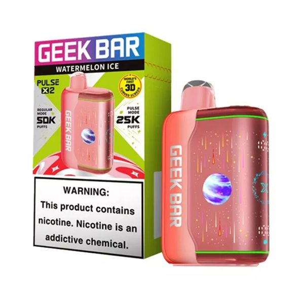 Geek Bar Pulse X2 Disposable watermelon ice with packaging